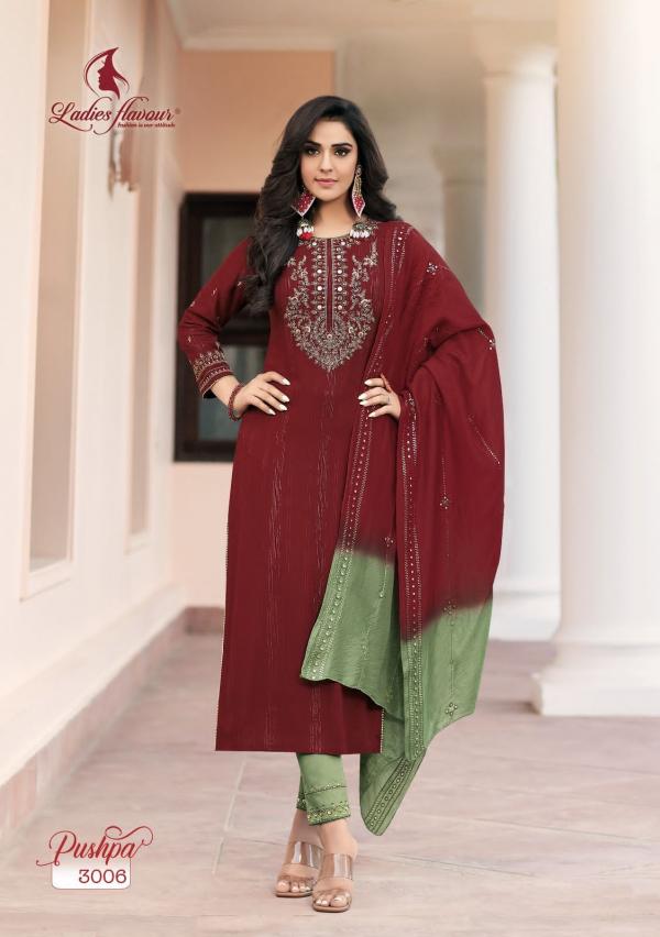 Ladies Flavour Surabhi Exclusive Kurti With Bottom Dupatta Collection